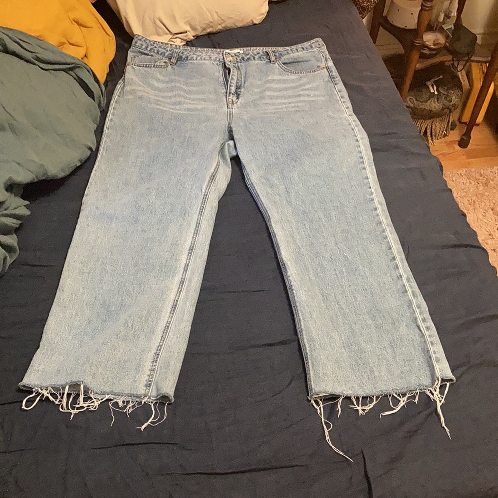 h&m high rise, wide leg jeans, 16/18